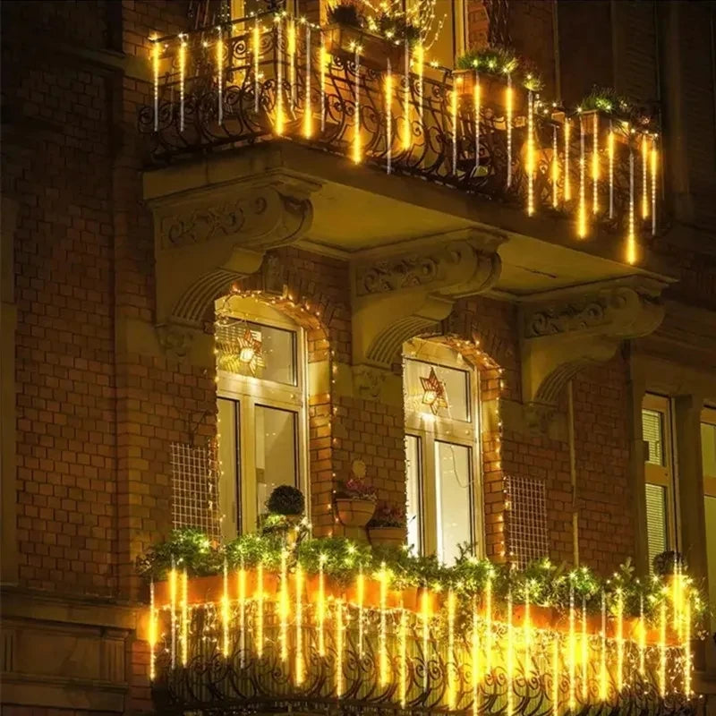 Christmas LED Meteor Garland Festoon Holiday Strip Light Outdoor Water - Detail View