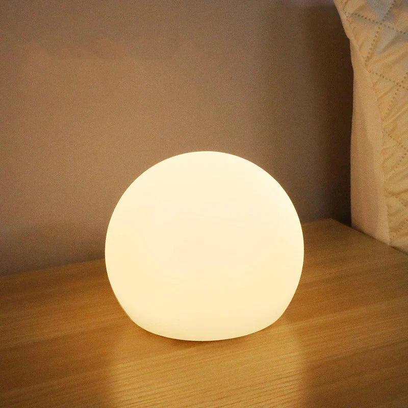LED Ball Lamp Luminous Globe Light Tricolor or RGB Dimmable USB Rechargebale/AC - Detail View