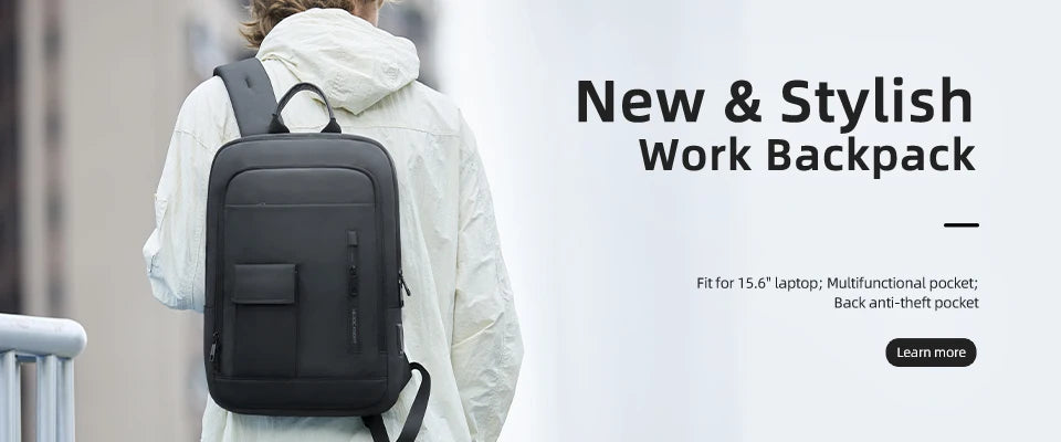 HK Slim Backpack For Men 15.6 Inch Laptop Bags Waterproof Minimalist Business Ba - View 8