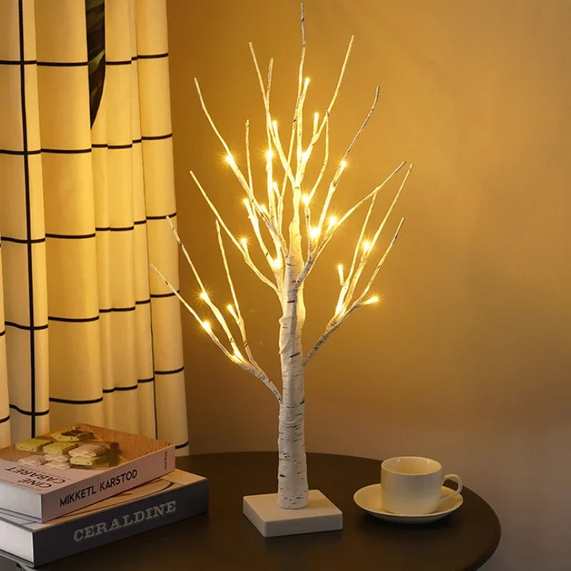 Christmas LED Tree Lights Christmas Birch Tree Home Decoration Lights - Detail View