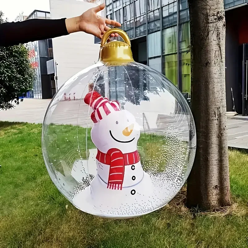 2026 Christmas Santa Snowman Balloons Xmas Tree Decorations Outdoor Ho - Side View