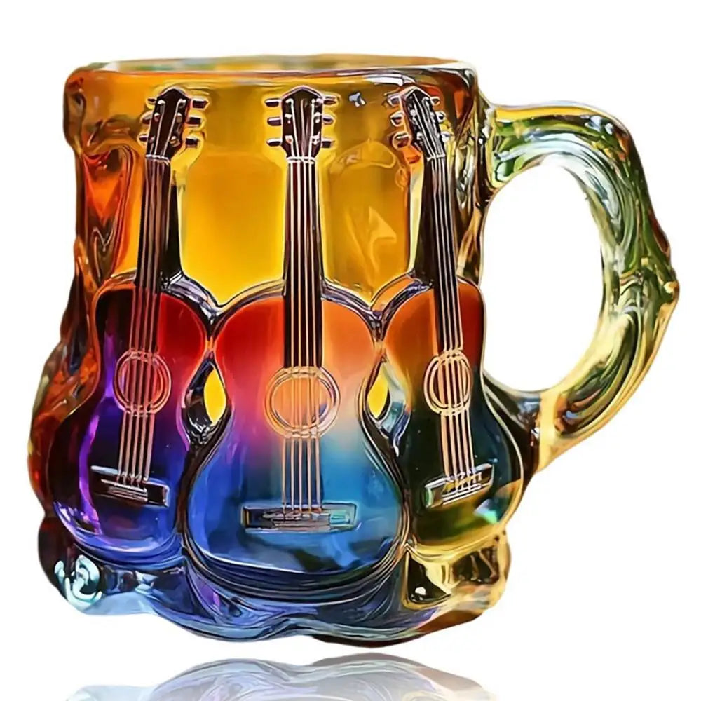 Guitar Mug Novelty Music Themed Mug Cup Latte Milk Hot Cocoa Beverages Glasses N - View 9