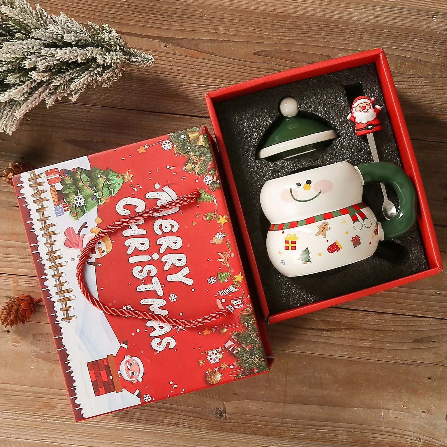 Creative Christmas Ceramic Cup Cartoon Snowman Mugs Gift Box for Christmas Household Coffee Mug Milk Cup - Image 19