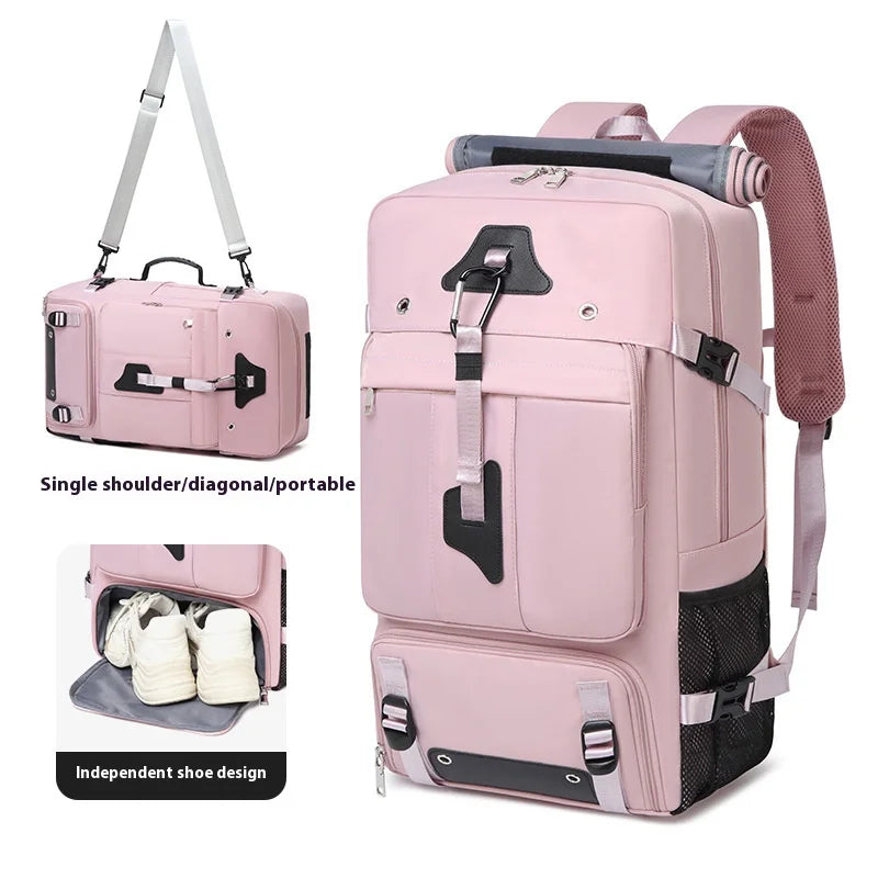 55L Large Capacity Travel Bag For Men 15.6 Inch Laptop Suitcase Backpa - Front View