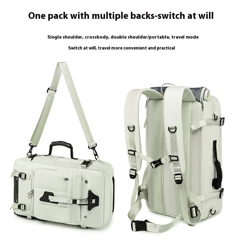 55L Large Capacity Travel Bag For Men 15.6 Inch Laptop Suitcase Backpa - Back View