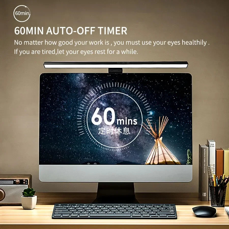 50 CM LED Computer Monitor Light Bar For Learning/Reading Dimming Nigh - Side View