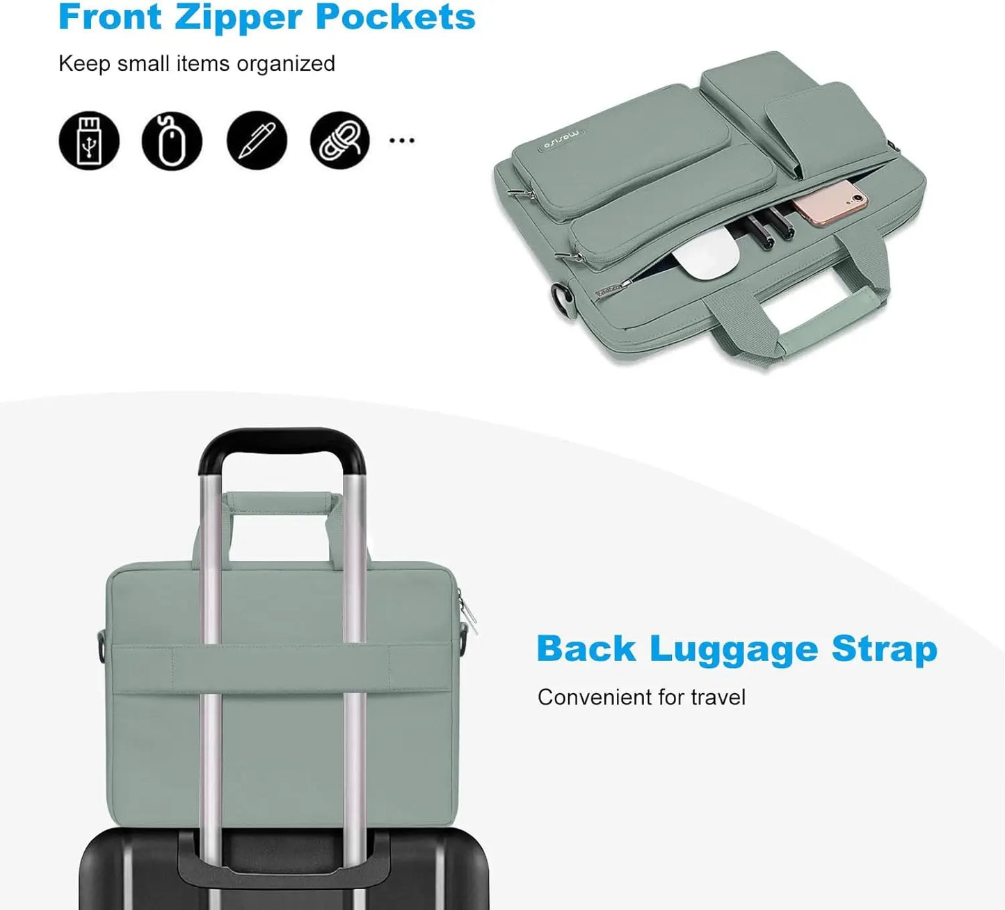 Laptop Bag 13.3 14 15 16 17.3 inch Shoulder HandBag for Macbook Air Pro M1 M2 M3 - View 12