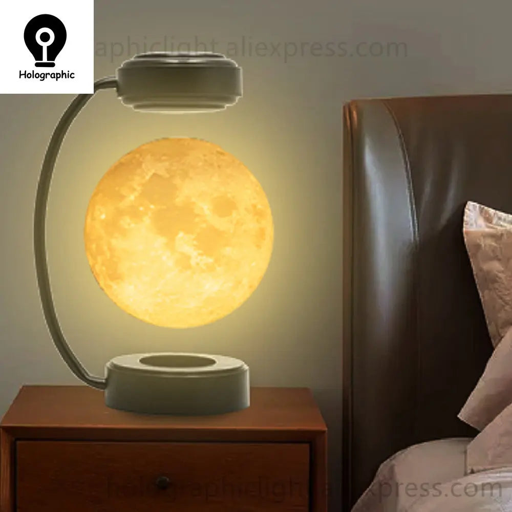 Magnetic Levitating 3D Moon Lamp LED Night Light Rotating Wi...