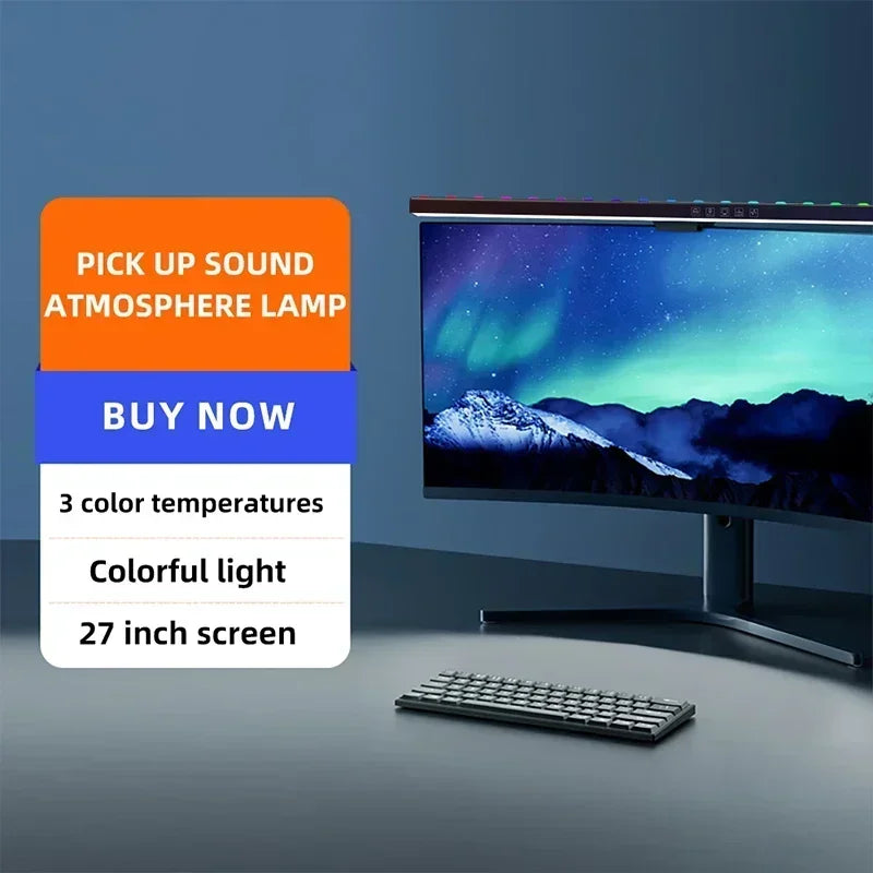 60cm RGB Screen Hanging Lights Computer Monitor Light Bar USB Stepless - Detail View