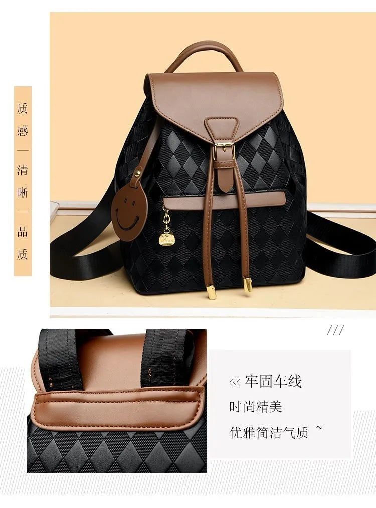 Women Backpack Soft Pu Leather Black Casual Multifunctional College Bag Capacity - View 11