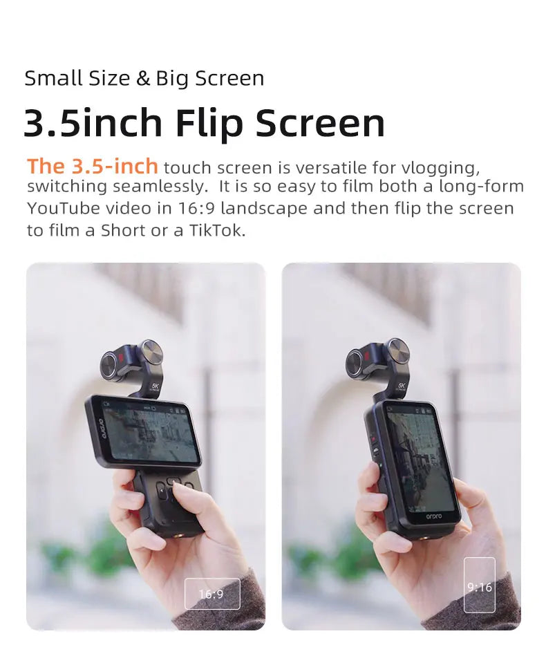 ORDRO M5 Action Camera 4k Handheld Pocket Digital Camcorder 3-axis Gimbal Stabil - View 8