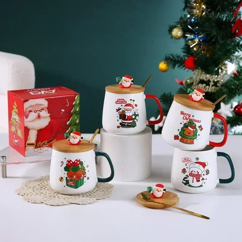 Christmas Tree Mug Box Ceramic Mug Christmas Gift Ceramic Mug with Lid - View 21
