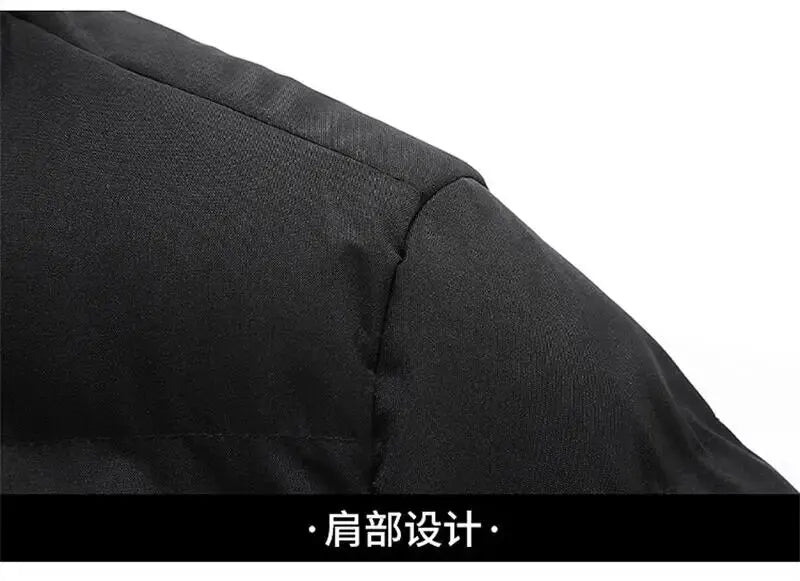 Men Lightweight Down Jacket - Striped Winter Parka M-5XL - Product Details