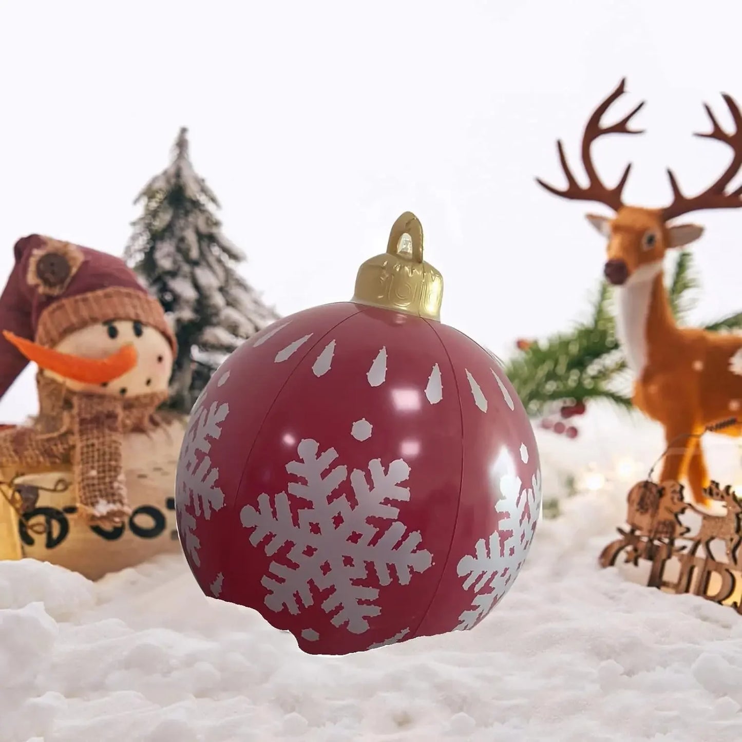 60cm Outdoor Christmas Inflatable Decorated Ball PVC Giant Big Large B - Alternative Angle