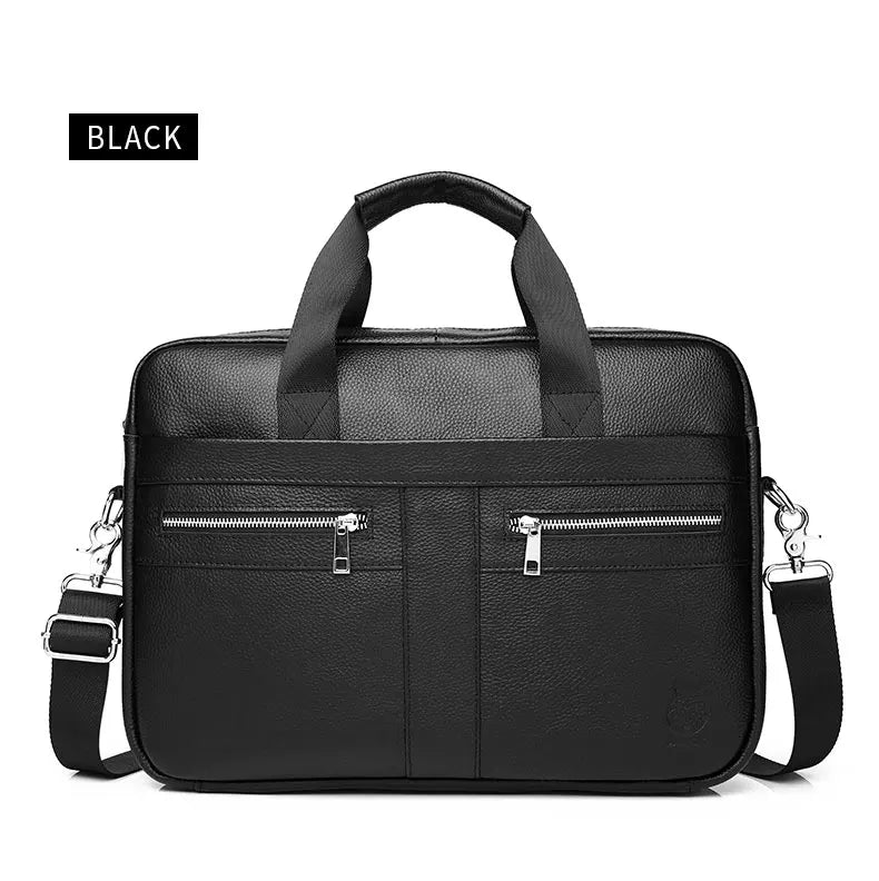 SCHLATUM Genuine Leather Briefcases Hard For Men 15.6 Inch Office Bussiness Comp - View 16