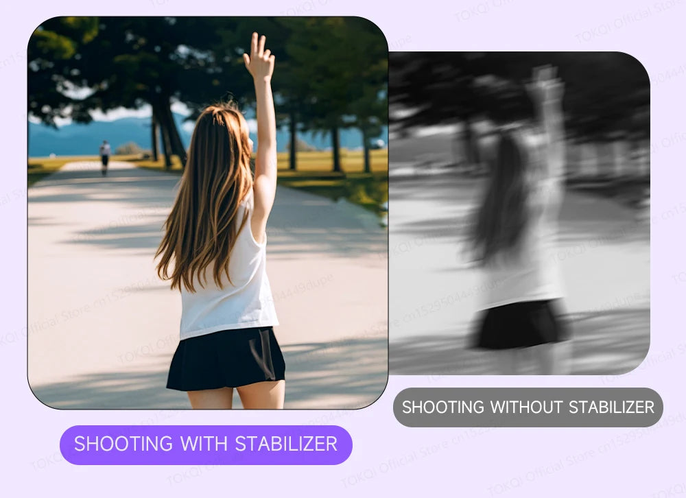 AI Tracking Deskpot Gimbal Tripod with Extendable Selfie Stick for Mob - Usage View