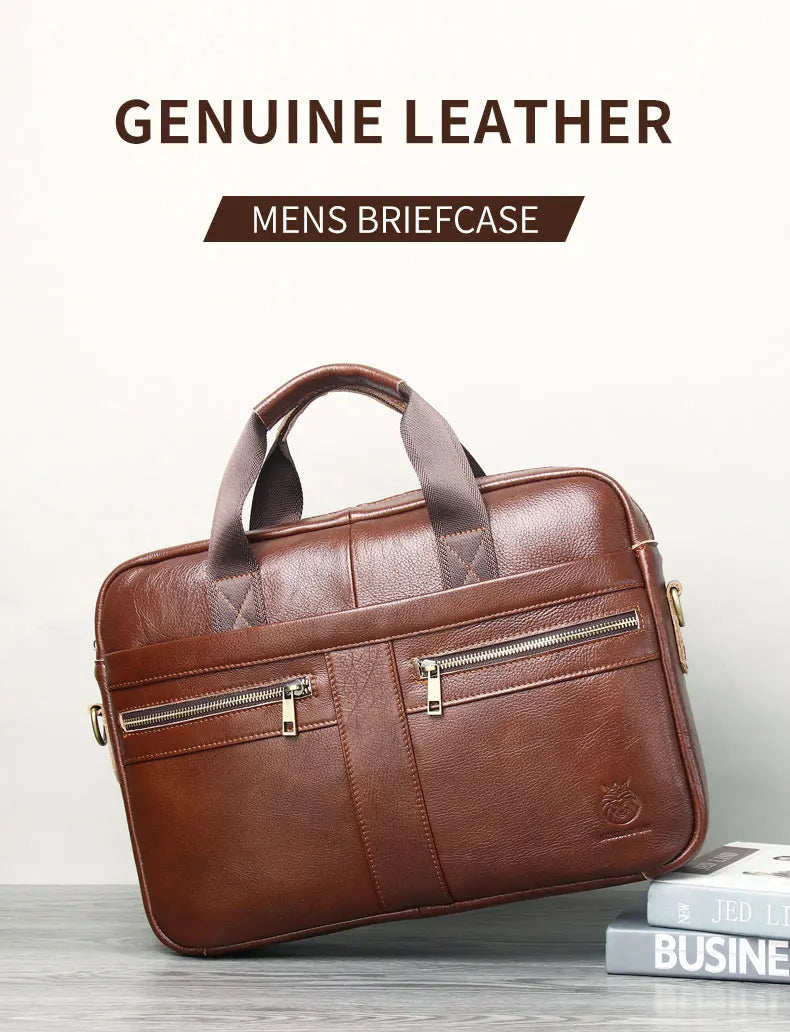 SCHLATUM Genuine Leather Briefcases Hard For Men 15.6 Inch Office Bussiness Comp - View 7
