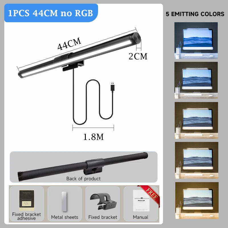 LED Screen Light Bar Monitor For Pc Screen Hanging USB Stepless Dimming RGB Curv - View 60
