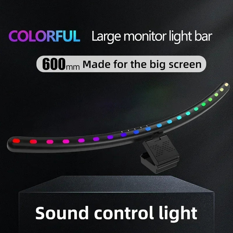 60cm RGB Screen Hanging Lights Computer Monitor Light Bar USB Stepless - Side View
