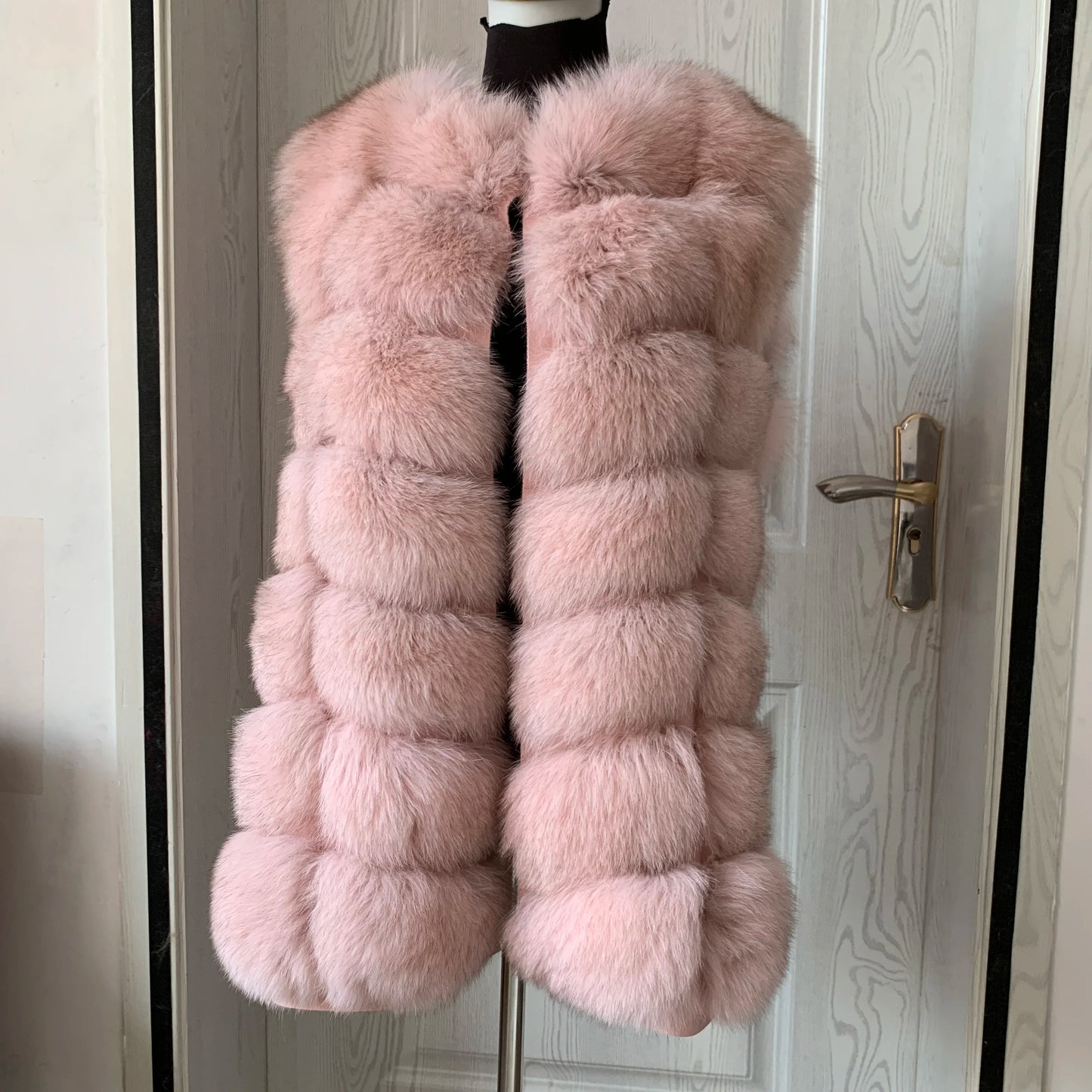 Natural fox fur vest ladies winter autumn coat warm vest made of natural fur wom - View 22
