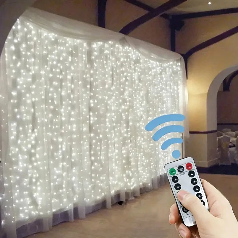 Christmas Light Party Birthday Wall Decoration LED 8 Mode 3/6M Garland - Full View
