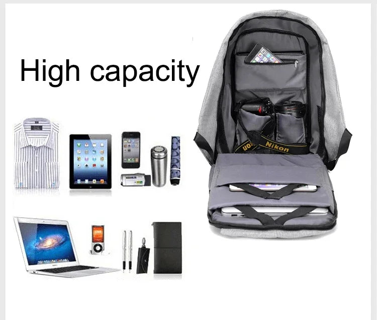 Anti-theft Backpack Bag 15.6 Inch Laptop Men Mochila Male Waterproof B - Alternative Angle