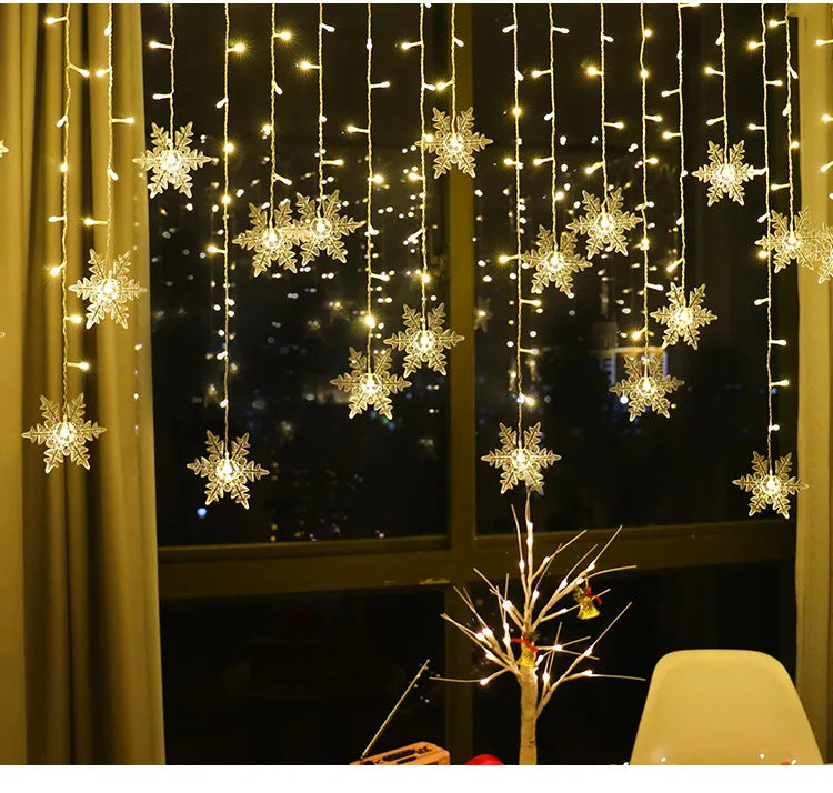 Christmas Light 3.5m Led Snowflake Garland Curtain String Fairy Lights - View 23
