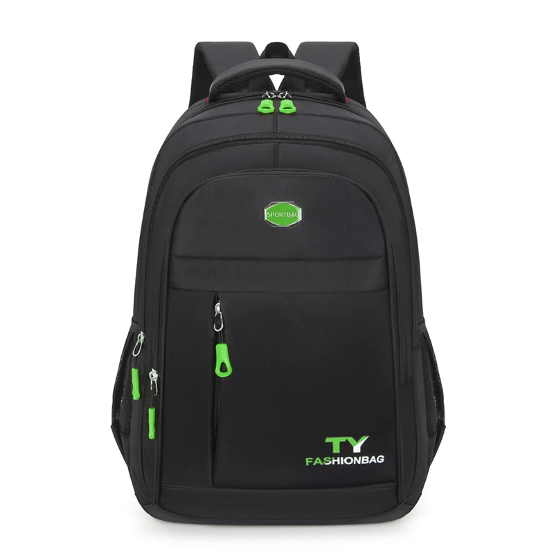 Minimalist Large Capacity Backpacks Men's Waterproof Oxford Commute School Backp - Back View