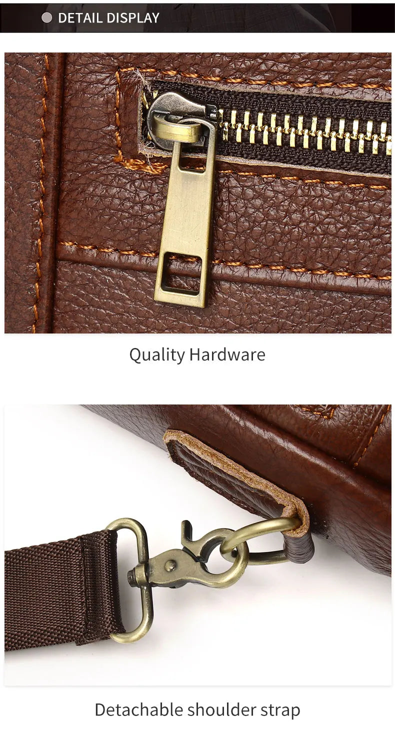SCHLATUM Genuine Leather Briefcases Hard For Men 15.6 Inch Office Bussiness Comp - View 12