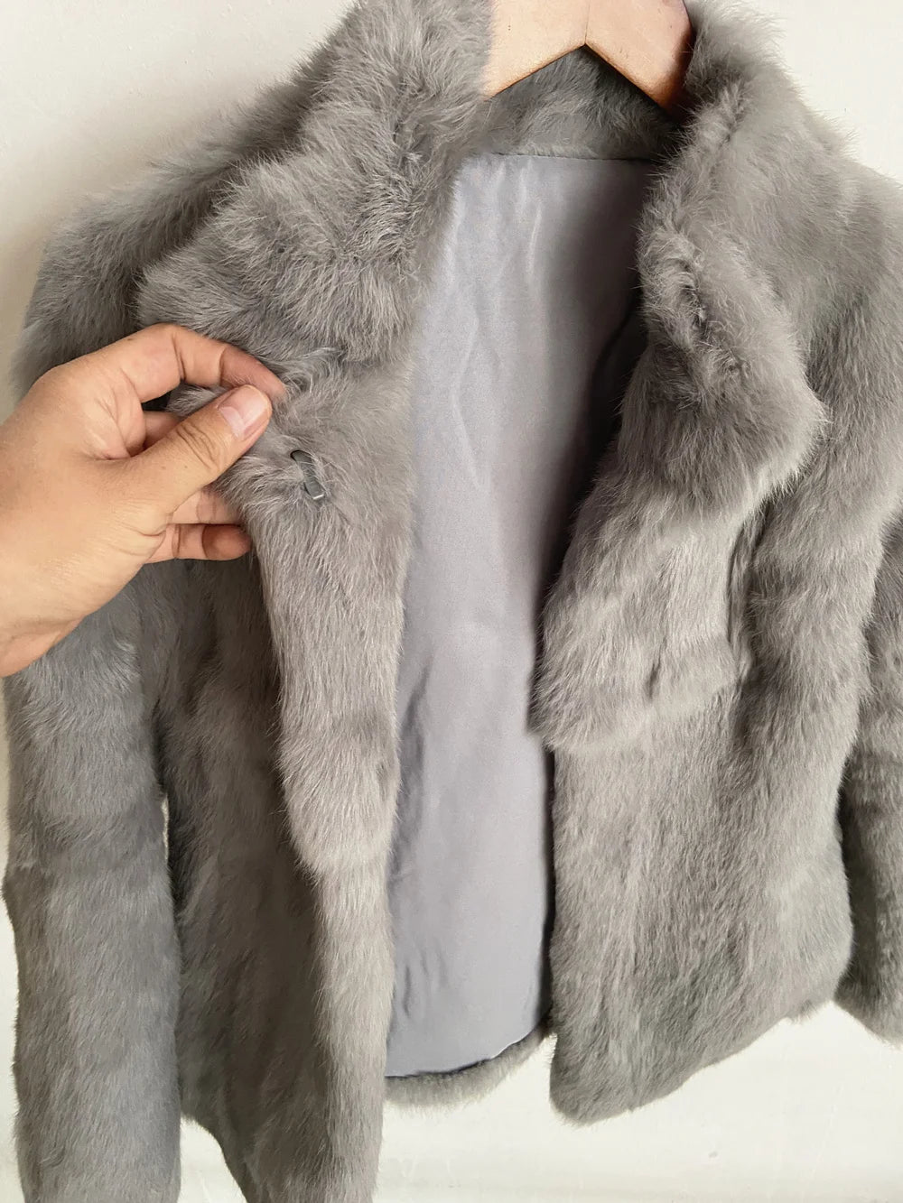 Fancy Rani Natural Rabbit Fur Coat Women Winter Jacket Real Leather And Fur Wome - View 32