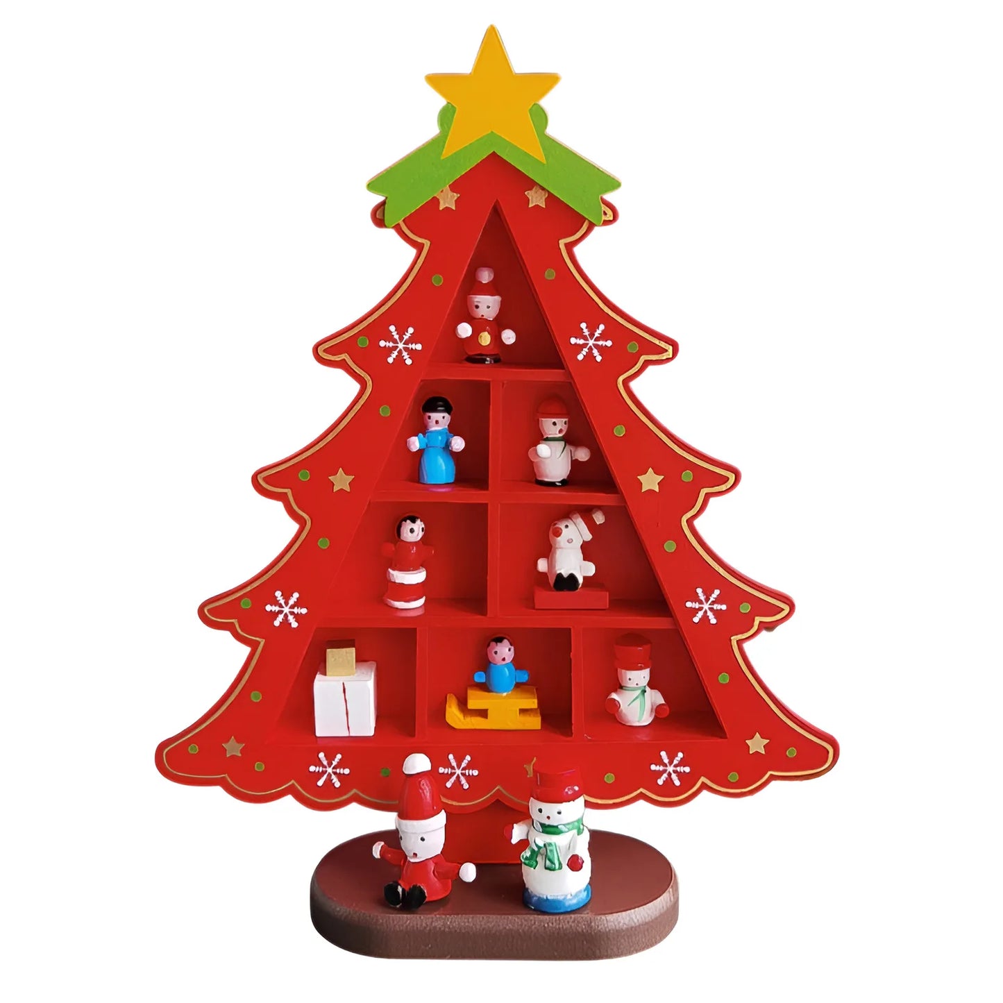 Christmas decorations small mini wooden Christmas tree DIY three-dimen - Construction Detail