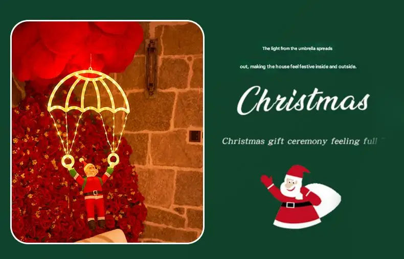 Christmas Parachute Light with Santa Claus 8 Mode Hanging Xmas Lamp fo - View 17
