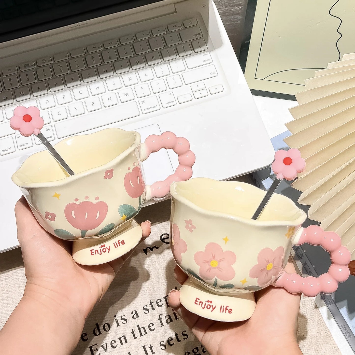 Girls Birthday Gift Souvenir Coffee Mug Household Ceramic Cup High Value Cup Mug - Detail View