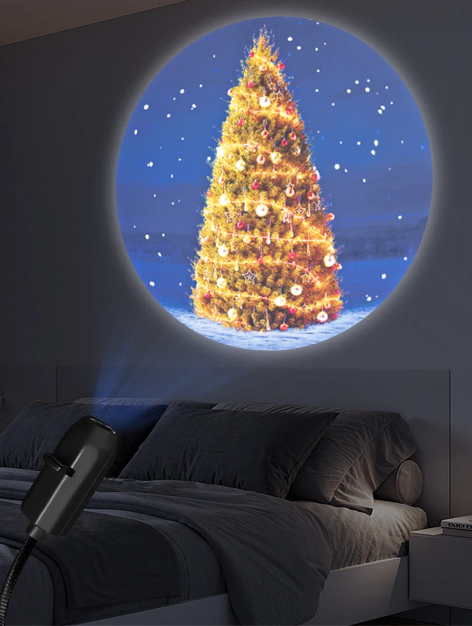 Christmas Halloween Led Projection Lamp Pumpkin Night Light Ceiling Wa - Material Detail