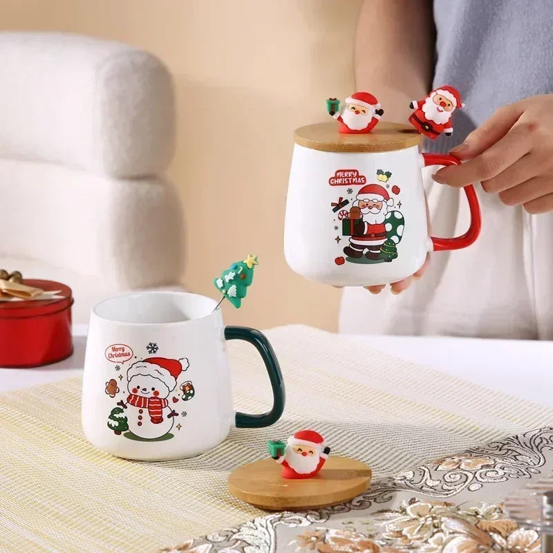 Christmas Tree Mug Box Ceramic Mug Christmas Gift Ceramic Mug with Lid - View 18