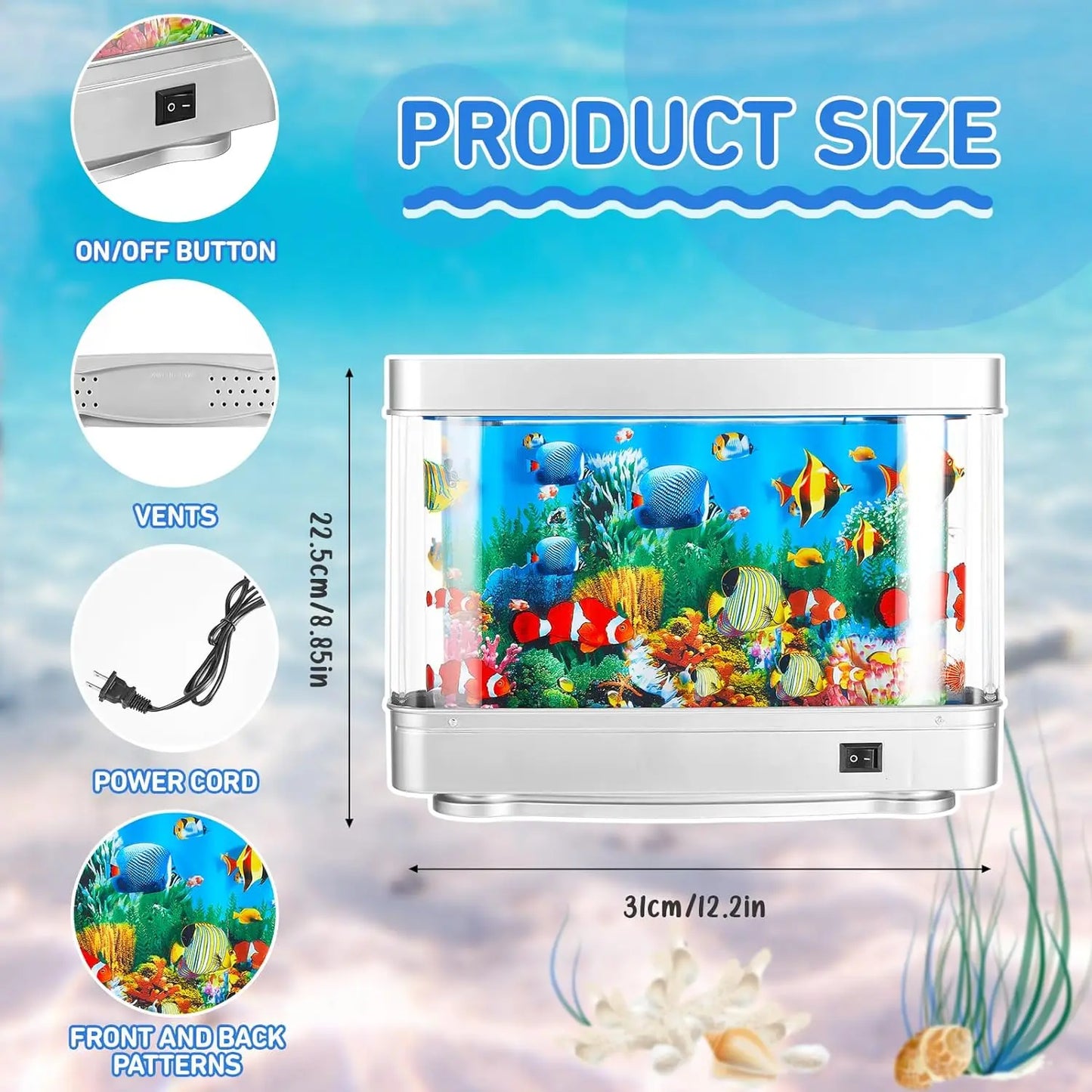 Desktop Aquarium Fish Tank Decorative Light Usb Dynamic Fish Tank Decorative Lig - View 4