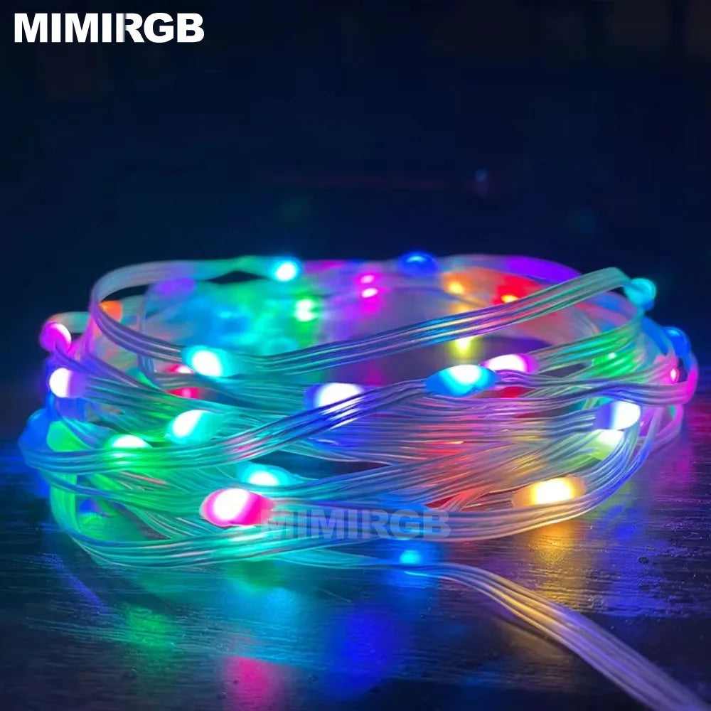 Christmas Tree Lights 20M Fairy String Lights w/ APP Control Music Syn - Side View