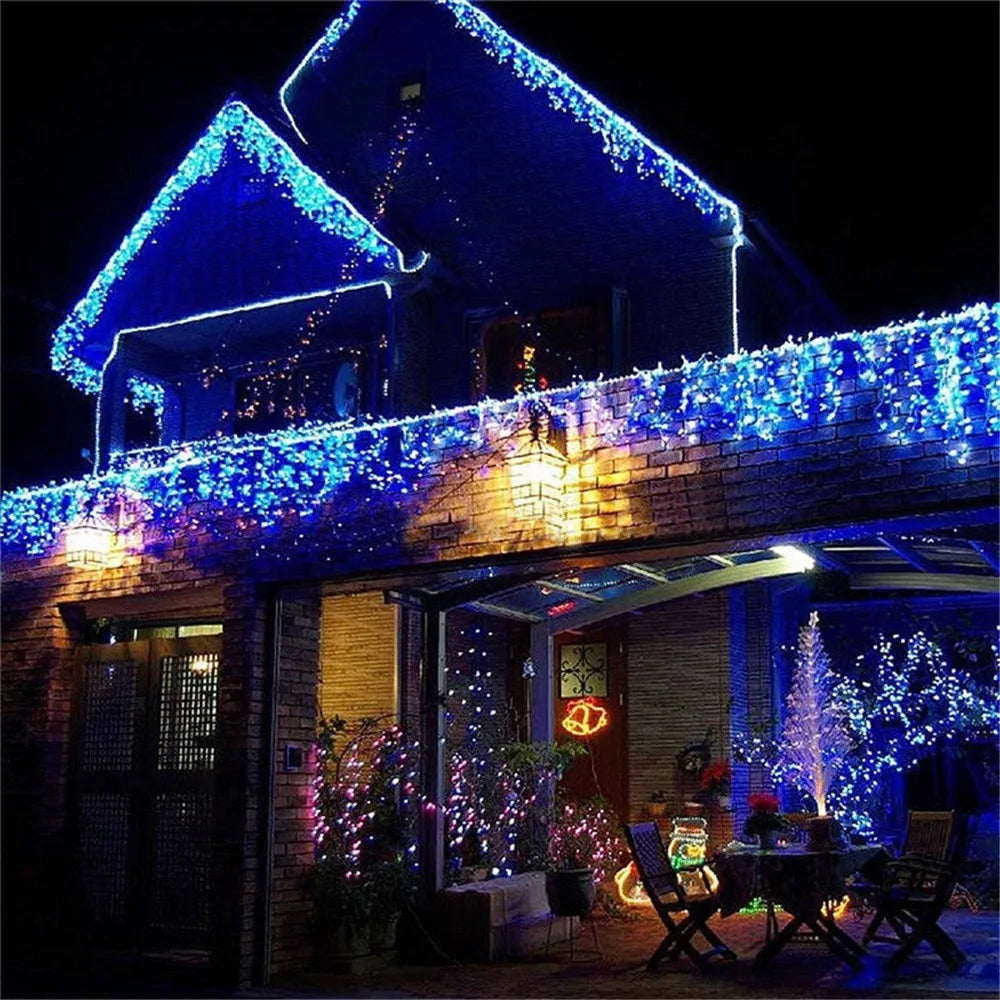 Christmas Lights Waterfall Outdoor Decoration 5M Droop 0.4-0.6m Led Li - Material Detail