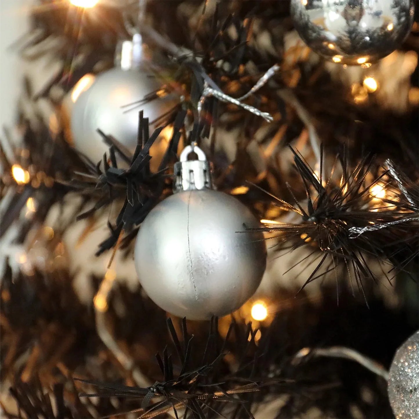 Christmas Tree, Lighted Tabletop Artificial Xmas Tree, Small Tree Ligh - Side View