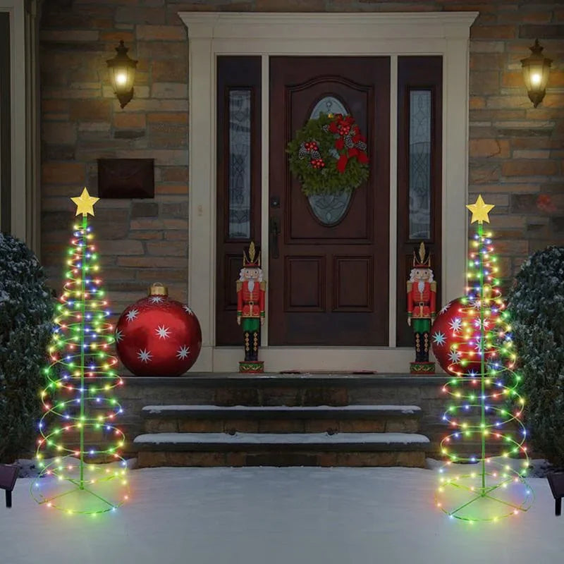 Outdoor Waterproof Solar Led Christmas Tree Decoration Solar Powered String Ligh - Detail View