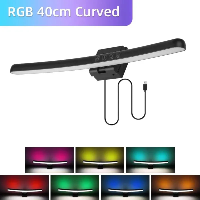 Curved Monitor Light Bar, Stepless Dimming USB Desk Lighting Lamp Applicable to - View 18