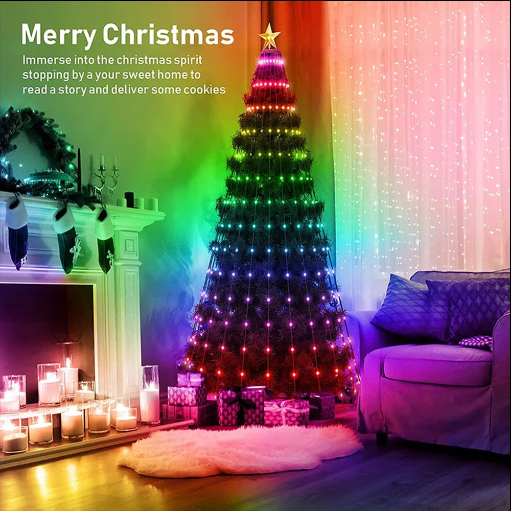 Christmas Tree Star Lights Smart RGB Christmas Light with Remote Timer - View 14