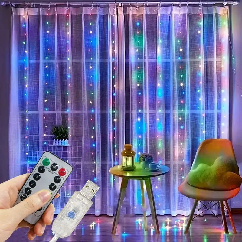 Christmas Light Party Birthday Wall Decoration LED 8 Mode 3/6M Garland - Usage View