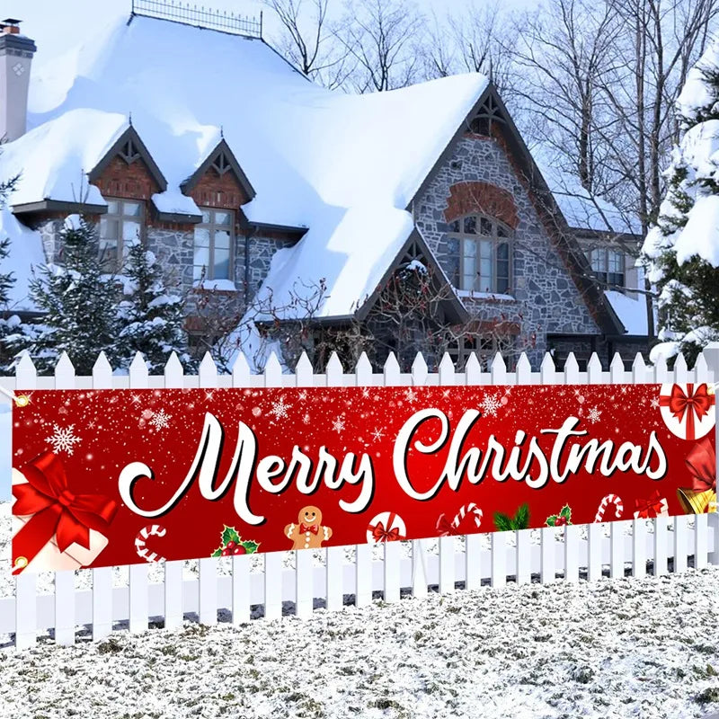 Christmas Outdoor Banner Merry Christmas Decorations For Home 2025 Out - Color Variant