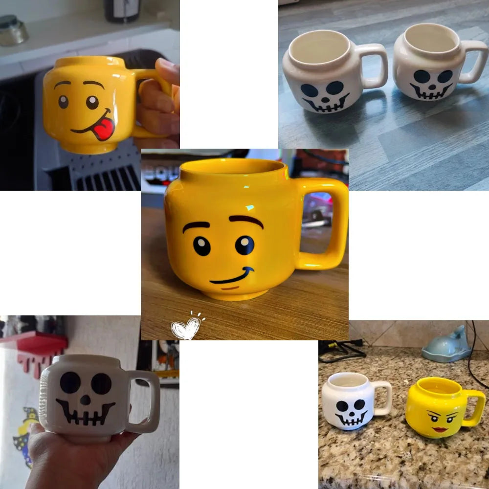 Cartoon Ceramic Mug 250ML Creative Coffee Cup Cute Emoji Mug Interesti - Interior View