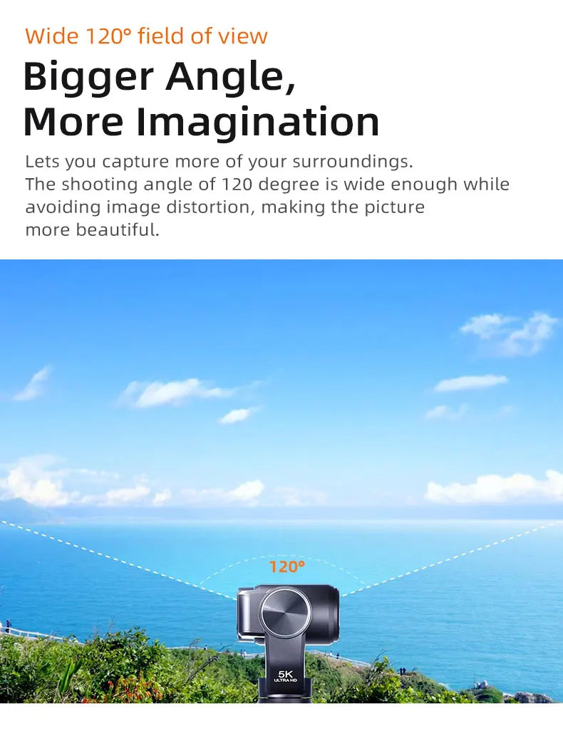 ORDRO M5 Action Camera 4k Handheld Pocket Digital Camcorder 3-axis Gimbal Stabil - View 10