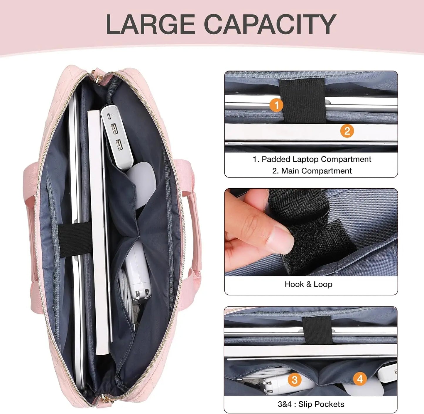 Laptop Bag Briefcase for MacBook Air Pro 15 16 inch M1 M2 M3...