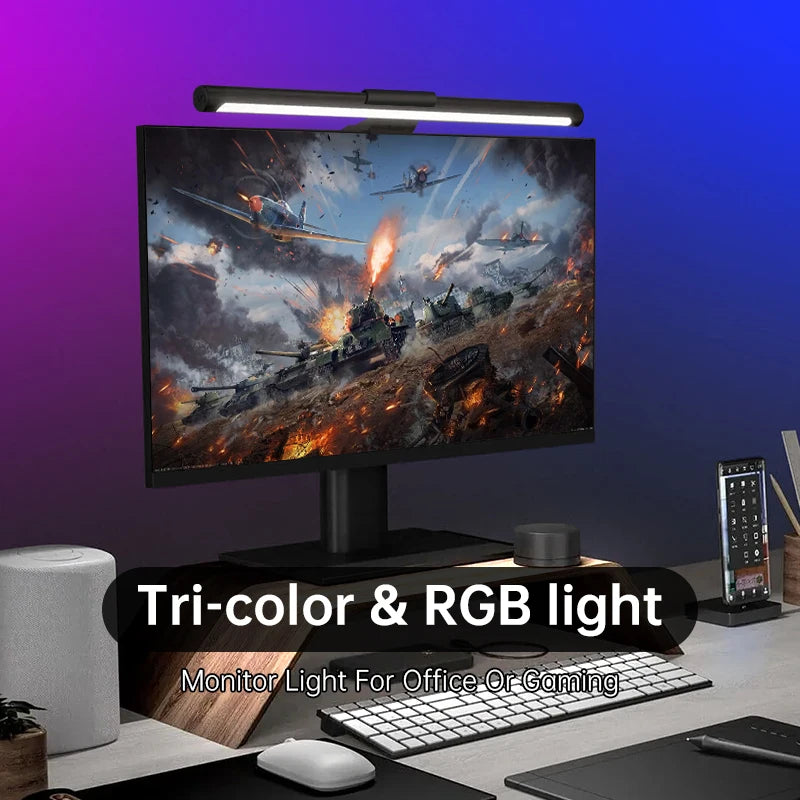 LED Screen Light Bar Monitor For Pc Screen Hanging USB Stepless Dimming RGB Curv - View 36