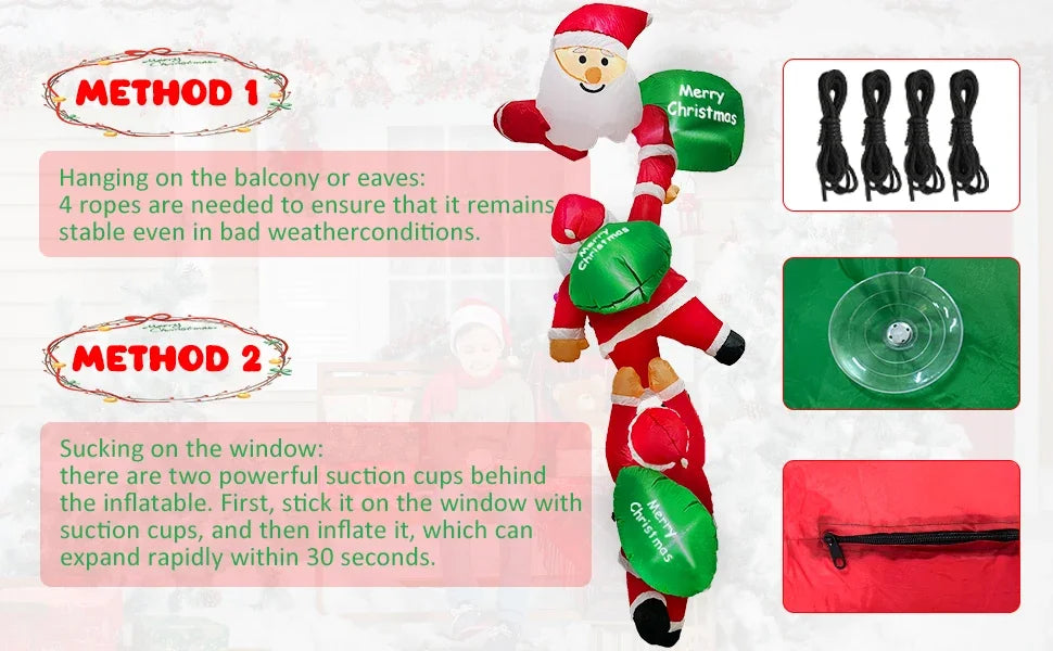 4 Inflatable Christmas Decorations Outdoor Garden Courtyard Decoration - Interior View