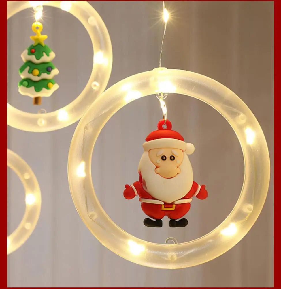 Christmas Led Decorative Lights Strip Star Curtain Lights Christmas Tr - Pattern Detail